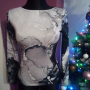 Bluzeczka marmurek szaro czarny wyprzedaż 