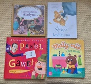 Mały miś, Śpiąca królewna, Paweł i Gaweł, Cudowna lampa Aladyna