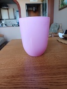 Osłonka Doniczka na storczyka różowa szkło 13 cm średnicy 