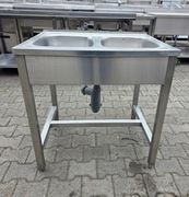 Zlew 2 Komorowy Gastronomiczny 80/60/85 cm - M.1094 N