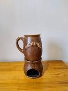 Dzbanuszek gliniany na grzane wino/piwo z podgrzewaczem