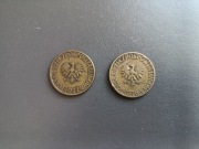Monety 5 złotowe z 1976 i 1977 roku bez znaku mennic