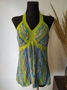 Awear Sweterkowa Dzianinowa bluzka Zielona Niebieska Paski 40