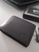 Portfel męski mały ochrona kart RIFID. Skóra 