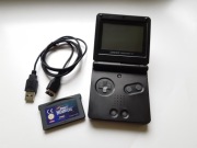 Konsola Nintendo Game Boy Advance SP + gra + nowa bateria/kabel