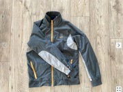 Kurtka sportowa wiatrówka Reebok S 36 szara neon pomarańczowa vintage