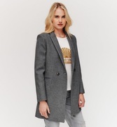 Szary Płaszcz z wełną Promod Gisele 40/L