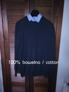 Golf Club granatowy bawełniany (100%) sweter rozmiar L