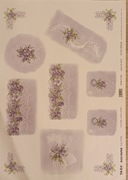 Papier decoupage A3 kwiaty, ramki