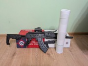 Crosman AK1 Full Auto 4,5 mm + kolimator + tarcze ABC