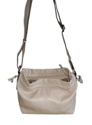 Markowa skórzana torebka Tom Tailor pudrowy róż miękka listonoszka perłowa 