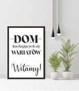 Obraz z napisami, plakat w ramie A4.