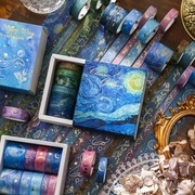 10 szt. Taśma Washi „Gwiaździsta noc” Van Gogha – Dekoracyjna