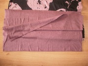 5 KUPONÓW NA TERAZ ŚLIWKOWA DZIANINA PUNTO PEPITKA CZERWONA KWIATY 