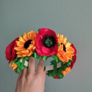 Opaska do włosów, wianek, kwiaty 