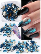 OZDOBY DO PAZNOKCI NAKLEJKI ZŁOTA FOLIA 1 OPAKOWANIE 5g