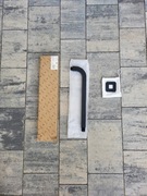 Omnires ramię prysznicowe ścienne, 35 cm Czarny RA15BL