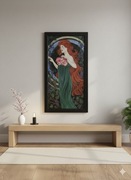 Obraz akrylowy na płótnie "Pani Piwonia w ogrodzie winnym" w ramie