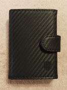 Elegancki męski portfel Dodensha czarny uszkodzony