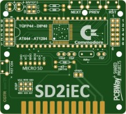 Płytka do budowy SD2IEC, emulator stacji dyskietek do Commodore