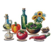 Zestaw figurek ważiw z drewna do haftu koralikami