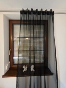 Firana czarna woal 140 x 240 cm – 2 szt.