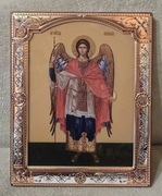 Piękna Ikona Grecka grawerowana na szkle ARCHANIOŁ MICHAŁ Arcystrateg.