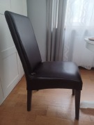 Krzesło brązowa skóra 