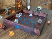 Personalizowana drewniana tacka do kości handmade