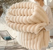 Wszechstronny Koc z Sztucznego Futra Królika