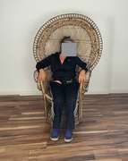 Rattanowy fotel typu PAW / Peacock Emmanuelle boho – wys. 152 cm