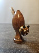 PRL stary drewniany kot gwizdek starocia PRL