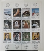 Argentyna 1986 FAUNA Mi 1798-809  ptaki foki  arkusz  czysty ideał 