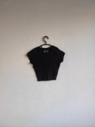 Damski crop top FB Sister - czarny, roz. XS