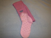 Nowe rajstopy wzorzyste dla dziewczynki GATTA 116-122 fioletowe