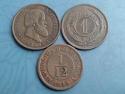 Paragwaj real Brazylia Urugwaj centawos  zestaw 3 monet