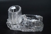 Komplet  kryształowy  popielniczka pojemnik   super prezent  