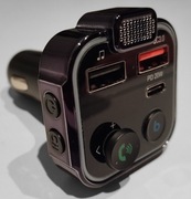 Transmiter Bluetooth FM do Samochodu + USB QC & USB-C