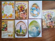 Zestaw 7 kartek wielkanocnych z kopertami w folii