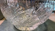 Duża misa kryształowa 26cm antyk unikat
