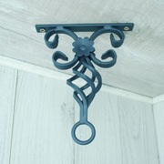 Wieszak Hak Uchwyt sufitowy kuty na doniczkę - Antracyt RAL 7016 (W13)