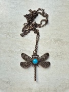 Wisiorek, naszyjnik, zawieszka ważka z łańcuszkiem nowy 