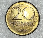Moneta Niemcy DDR 20 PFENNIG 1983 A