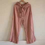 Różowe spodnie Primark Wiskoza z Lnem 42