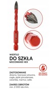 Wiertła do szkła i ceramiki 1/4" (6 mm) FOCSTOL – mocowanie HEX – komplet 3