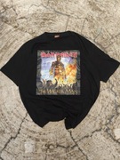 Czarny bawełniany t-shirt Iron Maiden licencja 2000 rok rock metal punk