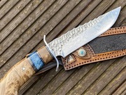 Nóż myśliwski Perkin – stal damasceńska VG10, 27 cm, pochwa