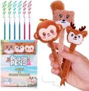 Zestaw 3 Długopisów Żelowych Miękkie i Pluszowe