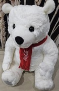 Biały miś polarny z czerwonym szalikiem coca-cola ZB0001503 80cm