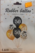 Zestaw balonów lateksowych z motywem na 50 urodziny